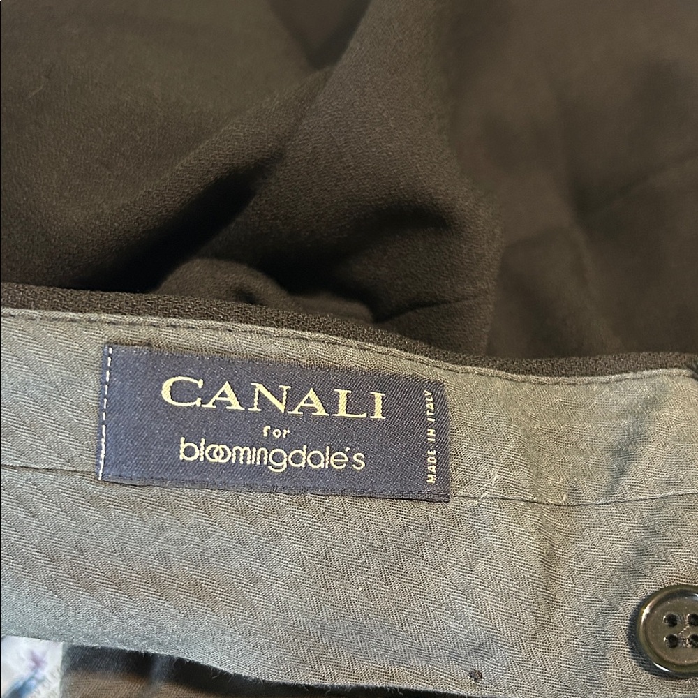 Canali Black Dress Trousers with Bloomingdale's Label